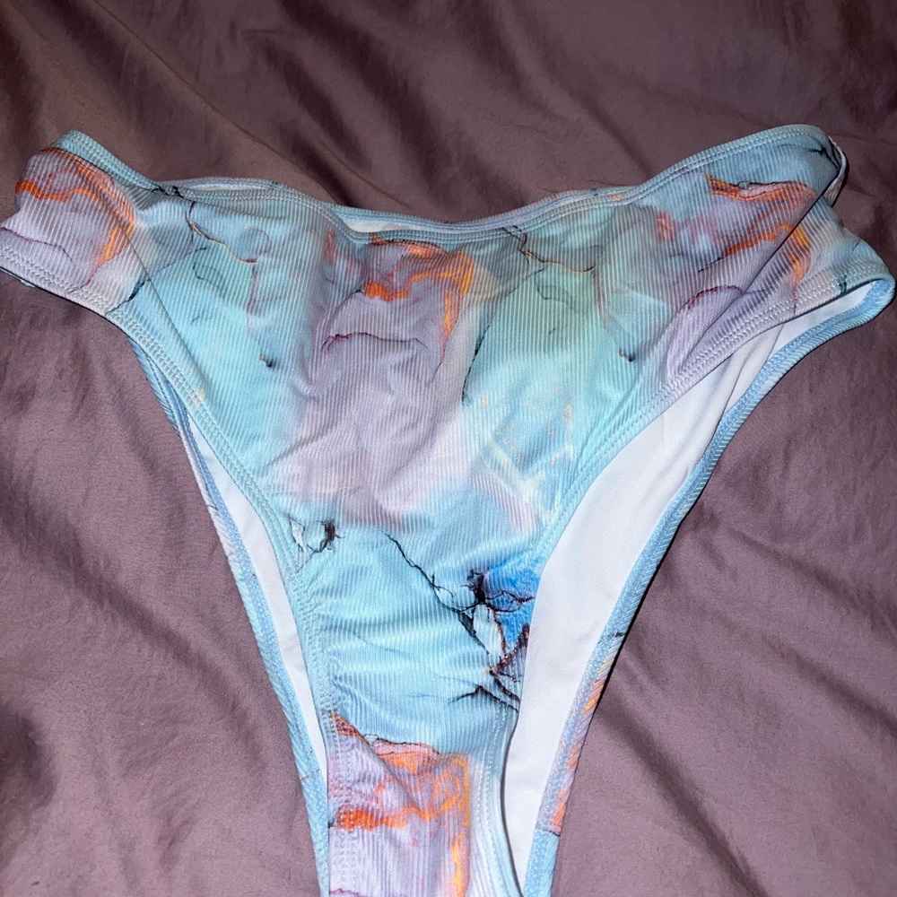 Blue bikini bottoms